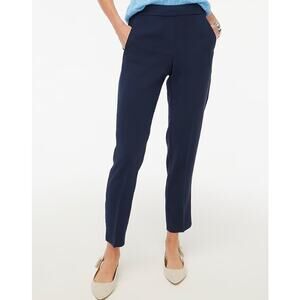 J Crew Pants Womens 12 Petite Blue Jamie Pull On Elastic Waist Office BT209
